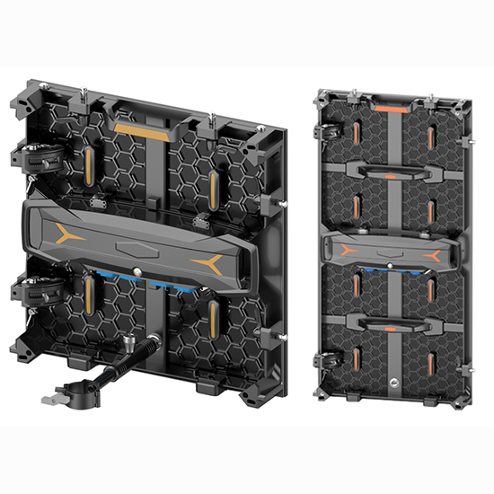 Pantalla LED de alquiler para exteriores rentable de la serie LDR con panel de aluminio fundido a presión de 500x500 mm con protector de lámpara LED para protección del módulo, soportes de bloqueo de curva, pantalla LED de curva