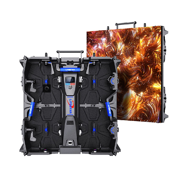Gabinete LED de alquiler para interiores de la serie LSR con módulo de mantenimiento frontal compatible con pared de video LED de forma cóncava y convexa para pantalla LED de alquiler